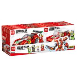 MINGDI LEIBAO K0399 0399 non  TỐC ĐỘ KẾT HỢP MECH 4 bộ đồ chơi xếp lắp ráp ghép mô hình 869 khối