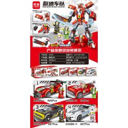 MINGDI LEIBAO K0399 0399 non  TỐC ĐỘ KẾT HỢP MECH 4 bộ đồ chơi xếp lắp ráp ghép mô hình 869 khối