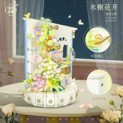 WEIGHT 6010 non  HOA NỞ VEN SÔNG bộ đồ chơi xếp lắp ráp ghép mô hình Flowers WHEN FLOWERS 632 khối