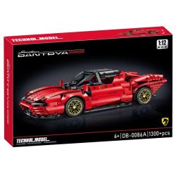 DB-0086 0086 DB0086 non  XE THỂ THAO MÀU ĐỎ tỷ lệ 1:12 bộ đồ chơi xếp lắp ráp ghép mô hình  Kỹ Thuật Công Nghệ Cao Mô Hình Phương Tiện 1300 khối