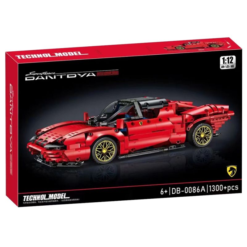 DB-0086 0086 DB0086 non  XE THỂ THAO MÀU ĐỎ tỷ lệ 1:12 bộ đồ chơi xếp lắp ráp ghép mô hình  Kỹ Thuật Công Nghệ Cao Mô Hình Phương Tiện 1300 khối