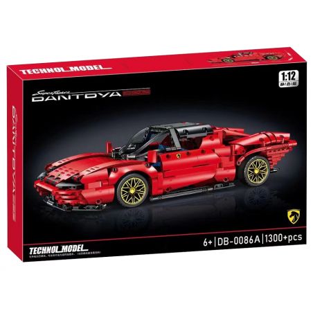 DB-0086 0086 DB0086 non  XE THỂ THAO MÀU ĐỎ tỷ lệ 1:12 bộ đồ chơi xếp lắp ráp ghép mô hình  Kỹ Thuật Công Nghệ Cao Mô Hình Phương Tiện 1300 khối