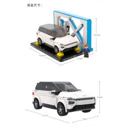 PANTASY 11001 non  MẪU XE XIAOPENG G3I bộ đồ chơi xếp lắp ráp ghép mô hình Speed Champions Racing Cars XPENG G3I Đua Xe Công Thức 617 khối