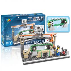 QIZHILE 80007 non  MÔ HÌNH THỜI ĐẠI CÔNG NGHIỆP 4 bộ đồ chơi xếp lắp ráp ghép mô hình INDUSTRIAL 732 khối