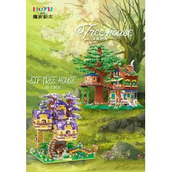 MOYU BLOCK MY92014 92014 non  NHÀ CÂY BUỔI SÁNG bộ đồ chơi xếp lắp ráp ghép mô hình Modular Buildings TREE HOUSE Mô Hình Nhà Cửa 4076 khối