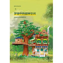 MOYU BLOCK MY92014 92014 non  NHÀ CÂY BUỔI SÁNG bộ đồ chơi xếp lắp ráp ghép mô hình Modular Buildings TREE HOUSE Mô Hình Nhà Cửa 4076 khối