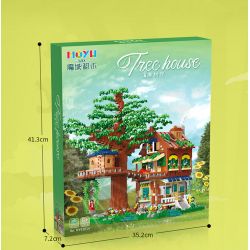 MOYU BLOCK MY92014 92014 non  NHÀ CÂY BUỔI SÁNG bộ đồ chơi xếp lắp ráp ghép mô hình Modular Buildings TREE HOUSE Mô Hình Nhà Cửa 4076 khối
