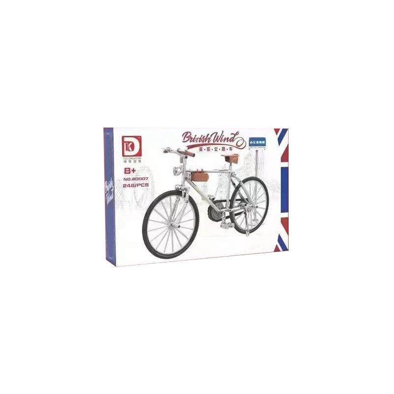 DK 80007 non  NGƯỜI ANH ĐƯỜNG XE ĐẠP tỷ lệ 1:5 bộ đồ chơi xếp lắp ráp ghép mô hình  BRITISH WIND Kỹ Thuật Công Nghệ Cao Mô Hình Phương Tiện 280 khối