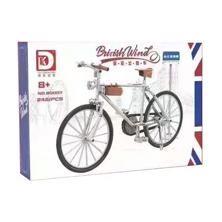DK 80007 non  NGƯỜI ANH ĐƯỜNG XE ĐẠP tỷ lệ 1:5 bộ đồ chơi xếp lắp ráp ghép mô hình  BRITISH WIND Kỹ Thuật Công Nghệ Cao Mô Hình Phương Tiện 280 khối
