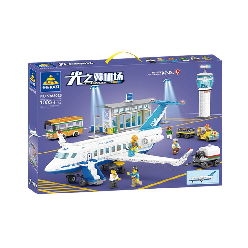 Kazi KY83028 83028 non  SÂN BAY WINGS OF LIGHT bộ đồ chơi xếp lắp ráp ghép mô hình City WINGS OF LIGHT AIRPORT Thành Phố 1003 khối