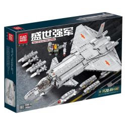 GAOMISI T3013 3013 non  MÁY BAY CHIẾN ĐẤU J-20 bộ đồ chơi xếp lắp ráp ghép mô hình Flourishing Age Strengthen The Army TANK & MILITARY 768 khối