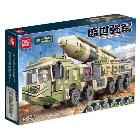 GAOMISI T3012 3012 non  XE TÊN LỬA ĐẠN ĐẠO DONGFENG 41 bộ đồ chơi xếp lắp ráp ghép mô hình Flourishing Age Strengthen The Army TANK & MILITARY 678 khối