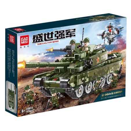GAOMISI T3011 3011 non  XE TĂNG CHIẾN ĐẤU CHỦ LỰC 99A bộ đồ chơi xếp lắp ráp ghép mô hình Flourishing Age Strengthen The Army TANK & MILITARY 678 khối