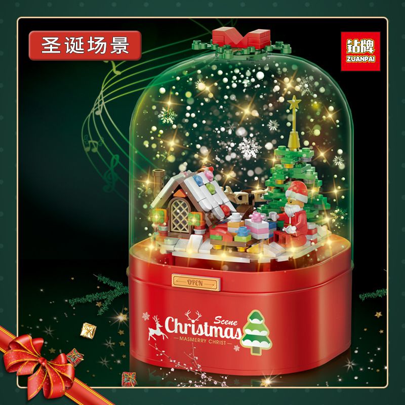 ZUANPAI Z004 non  CẢNH GIÁNG SINH bộ đồ chơi xếp lắp ráp ghép mô hình Christmas