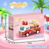 WEIGHT 2122 non  BỮA TIỆC TRÊN BÃI BIỂN bộ đồ chơi xếp lắp ráp ghép mô hình GOURMET CARS 624 khối