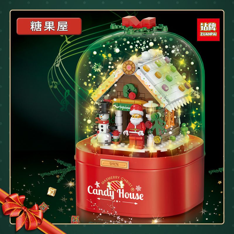 ZUANPAI Z003 non  NHÀ KẸO bộ đồ chơi xếp lắp ráp ghép mô hình Christmas CANDY HOUSE Giáng Sinh
