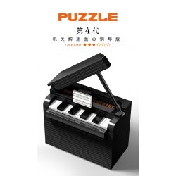 W23 non  HỘP CÂU ĐỐ CƠ CHẾ ĐÀN PIANO bộ đồ chơi xếp lắp ráp ghép mô hình Creator PUZZLE DECRYPT BOX Sáng Tạo
