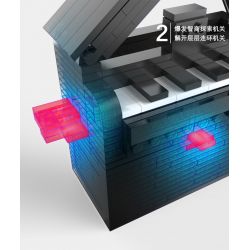 W23 non  HỘP CÂU ĐỐ CƠ CHẾ ĐÀN PIANO bộ đồ chơi xếp lắp ráp ghép mô hình Creator PUZZLE DECRYPT BOX Sáng Tạo