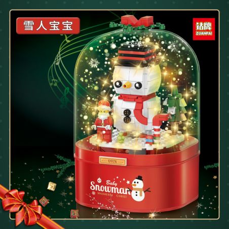 ZUANPAI Z001 non  NGƯỜI TUYẾT BÉ bộ đồ chơi xếp lắp ráp ghép mô hình Christmas SNOWMAN Giáng Sinh