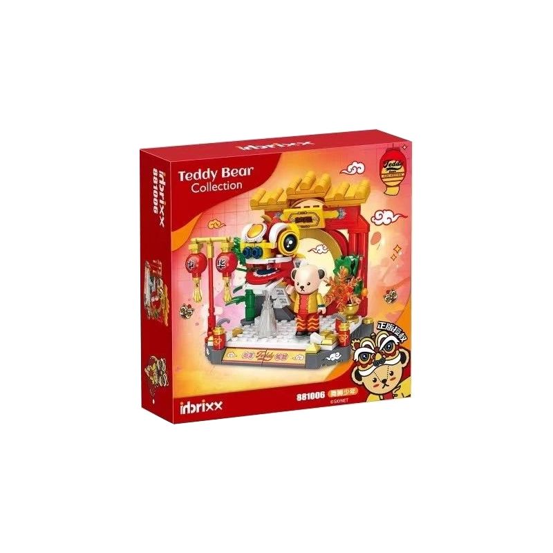 INBRIXX 881006 non  CẬU BÉ MÚA LÂN bộ đồ chơi xếp lắp ráp ghép mô hình TEDDY BEAR