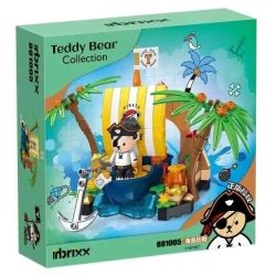 INBRIXX 881005 non  CUỘC PHIÊU LƯU TRÊN ĐẢO bộ đồ chơi xếp lắp ráp ghép mô hình TEDDY BEAR