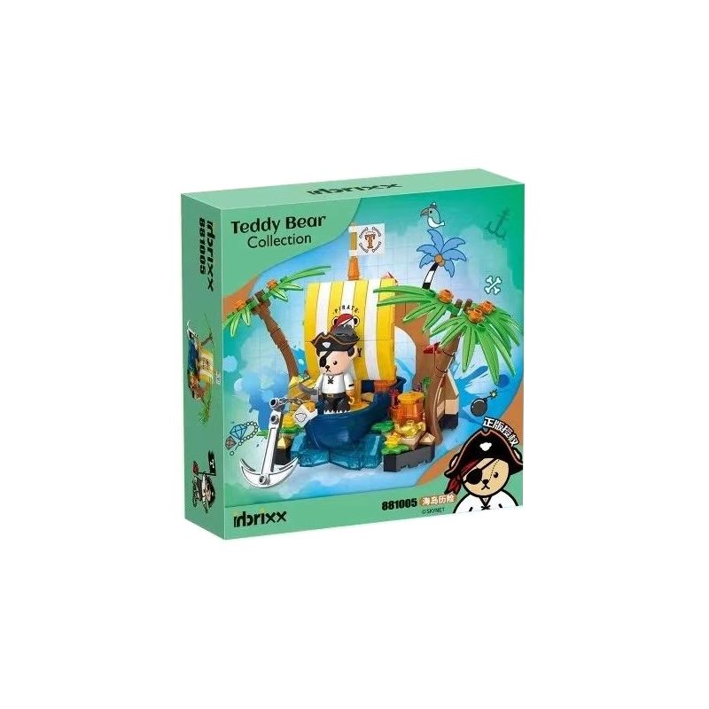 INBRIXX 881005 non  CUỘC PHIÊU LƯU TRÊN ĐẢO bộ đồ chơi xếp lắp ráp ghép mô hình TEDDY BEAR