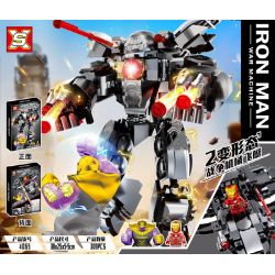 SX 4065 non  THỢ MÁY HULK bộ đồ chơi xếp lắp ráp ghép mô hình Marvel Super Heroes IRON MAN WAR MACHINE Siêu Anh Hùng Marvel 309 khối