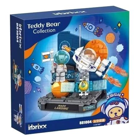INBRIXX 881004 non  THÁM HIỂM KHÔNG GIAN bộ đồ chơi xếp lắp ráp ghép mô hình TEDDY BEAR