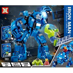 SX 4064 non  THỢ MÁY HULK bộ đồ chơi xếp lắp ráp ghép mô hình Marvel Super Heroes IRON MAN MARK 38 LGOR Siêu Anh Hùng Marvel 317 khối