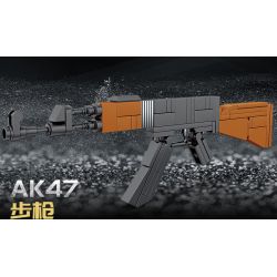 Kazi KY88005 88005 non  SÚNG MÁY HẠNG NẶNG GATLING 8 TỔ HỢP bộ đồ chơi xếp lắp ráp ghép mô hình Gun MILITARY 440 khối