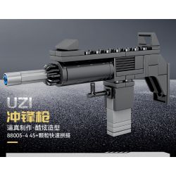 Kazi KY88005 88005 non  SÚNG MÁY HẠNG NẶNG GATLING 8 TỔ HỢP bộ đồ chơi xếp lắp ráp ghép mô hình Gun MILITARY 440 khối