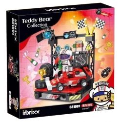 INBRIXX 881001 non  NHÀ VÔ ĐỊCH ĐUA XE bộ đồ chơi xếp lắp ráp ghép mô hình TEDDY BEAR