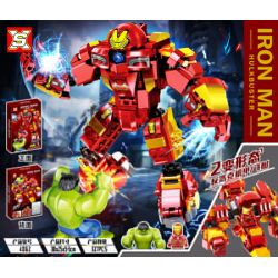SX 4062 non  THỢ MÁY HULK bộ đồ chơi xếp lắp ráp ghép mô hình Marvel Super Heroes IRON MAN HULKBUSTER Siêu Anh Hùng Marvel 327 khối