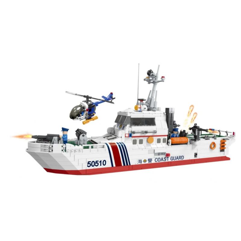 WOMA C0134 0134 non  ĐỘI THỰC THI PHÁP LUẬT HÀNG HẢI TÀU CẢNH SÁT BIỂN bộ đồ chơi xếp lắp ráp ghép mô hình City COAST GUARD Thành Phố 1213 khối