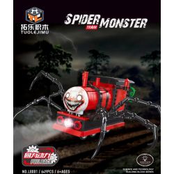 拓乐 L8001 8001 non  ĐOÀN TÀU CHARLES LÙI TOA bộ đồ chơi xếp lắp ráp ghép mô hình Mini Racing Pacemaker SPIDER MONSTER TRAIN CHARLES Đua Xe Mini 649 khối