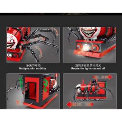 拓乐 L8001 8001 non  ĐOÀN TÀU CHARLES LÙI TOA bộ đồ chơi xếp lắp ráp ghép mô hình Mini Racing Pacemaker SPIDER MONSTER TRAIN CHARLES Đua Xe Mini 649 khối