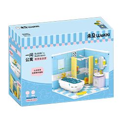 WEKKI 506111 non  TẮM BONG BÓNG bộ đồ chơi xếp lắp ráp ghép mô hình ONE ROOM BUBBLE'S BATHROOM 362 khối