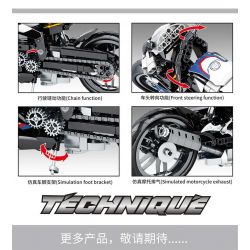 SEMBO 701812 non  BMWS1000TT bộ đồ chơi xếp lắp ráp ghép mô hình  BMW S1000TT Kỹ Thuật Công Nghệ Cao Mô Hình Phương Tiện 814 khối