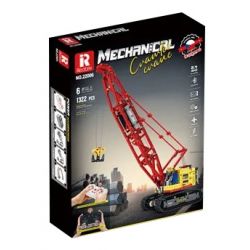 REOBRIX 22006 non  CẨU TRỤC BÁNH XÍCH bộ đồ chơi xếp lắp ráp ghép mô hình  CRAWLER CRANE Kỹ Thuật Công Nghệ Cao Mô Hình Phương Tiện 1322 khối