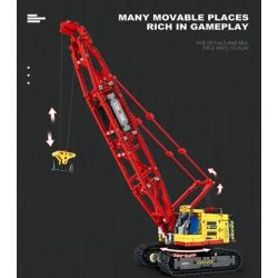 REOBRIX 22006 non  CẨU TRỤC BÁNH XÍCH bộ đồ chơi xếp lắp ráp ghép mô hình  CRAWLER CRANE Kỹ Thuật Công Nghệ Cao Mô Hình Phương Tiện 1322 khối