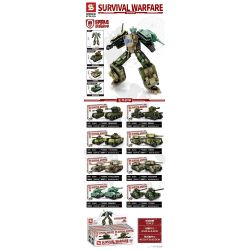 SHENG YUAN SY 1636C 1636D 1636E 1636F 1636G 1636H 1636A 1636B non  8 THAY ĐỔI THÀNH 4 MECH VŨ TRANG MẪU XE TĂNG PHÒNG KHÔNG CHEETAH HẠNG NẶNG T-90M5 LỘI NƯỚC CHIẾN ĐẤU CHỦ LỰC MAMZ LEOPARD KING JAGUAR T-55 bộ đồ chơi xếp lắp ráp ghép mô hình Military Army SURVIVAL WARFARE Quân Sự Bộ Đội 1274 khối