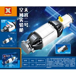 SX 88017 non  MÔ-ĐUN THÍ NGHIỆM KHÔNG GIAN TIANGONG-2 bộ đồ chơi xếp lắp ráp ghép mô hình 212 khối