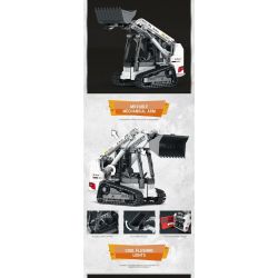 REOBRIX 22004 non  MÁY XÚC LẬT BOBCAT bộ đồ chơi xếp lắp ráp ghép mô hình  BOBCAT SKID STEER LOADER Kỹ Thuật Công Nghệ Cao Mô Hình Phương Tiện 1366 khối