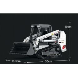 REOBRIX 22004 non  MÁY XÚC LẬT BOBCAT bộ đồ chơi xếp lắp ráp ghép mô hình  BOBCAT SKID STEER LOADER Kỹ Thuật Công Nghệ Cao Mô Hình Phương Tiện 1366 khối