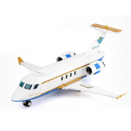 GUDI 10502 non  MÁY BAY PHẢN LỰC KINH DOANH JINYI bộ đồ chơi xếp lắp ráp ghép mô hình City Thành Phố 461 khối