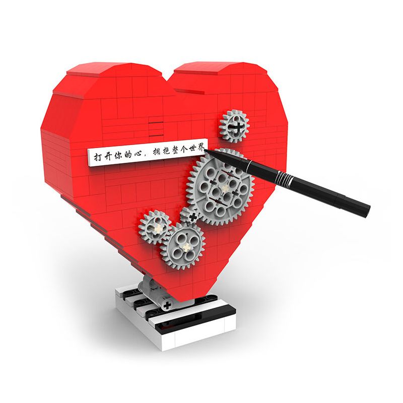 W28 non  HỘP GIẢI MÃ CƠ CHẾ TIM HỌC TIANJI bộ đồ chơi xếp lắp ráp ghép mô hình Creator Sáng Tạo 182 khối