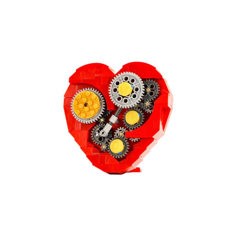 REBRICKABLE MOC-4453 4453 MOC4453 non  ĐỒNG HỒ CƠ TRÁI TIM bộ đồ chơi xếp lắp ráp ghép mô hình Creator CLOCKWORK HEART Sáng Tạo 182 khối