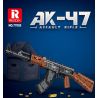 REOBRIX 77005 non  SÚNG TRƯỜNG TẤN CÔNG AK-47 bộ đồ chơi xếp lắp ráp ghép mô hình Gun AK-47 ASSAULT RIFLE 1366 khối