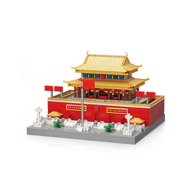 MOYU BLOCK MY92013 92013 non  QUẢNG TRƯỜNG THIÊN AN MÔN bộ đồ chơi xếp lắp ráp ghép mô hình Buildings 2128 khối