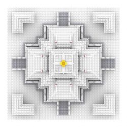 MOYU BLOCK MY92008 92008 non  THÁP GÓC CỦA TỬ CẤM THÀNH bộ đồ chơi xếp lắp ráp ghép mô hình Buildings 4601 khối